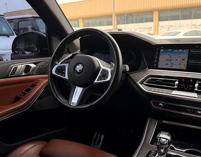 2021 BMW X5 M50i 8 Cylinders Petrol Engine Blue Brown SUV GCC Specs Automatic