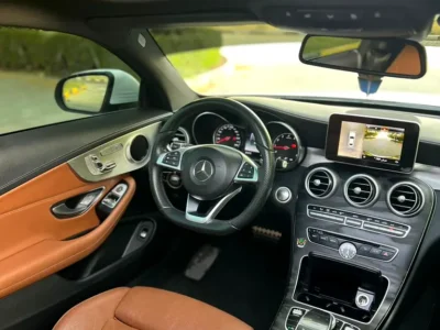 2018 Mercedes-Benz C-Class C200 Coupe 4 Cylinders Petrol Engine White Beige Coupe GCC