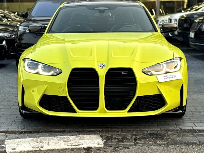 2022 BMW M3 Competition 6 Cylinders Petrol Engine Yellow Blue Sedan American Specs