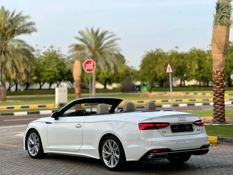2021 Audi A5 45 TFSI Quattro 4 Cylinders Petrol Engine White Beige Convertible American Specs