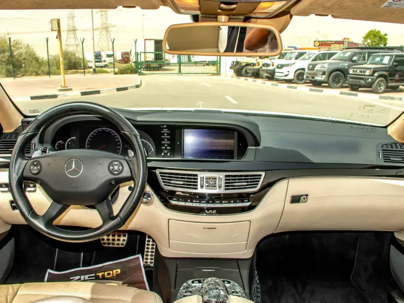 2007 Mercedes-Benz S-Class S 65 AMG 12 Cylinders Petrol Engine White Beige Sedan Automatic
