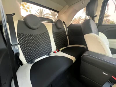 2022 Fiat 500 4 Cylinders Petrol Engine Black Beige Hatchback GCC Specs Fun and Stylish City Car