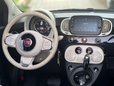 2022 Fiat 500 4 Cylinders Petrol Engine Black Beige Hatchback GCC Specs Fun and Stylish City Car