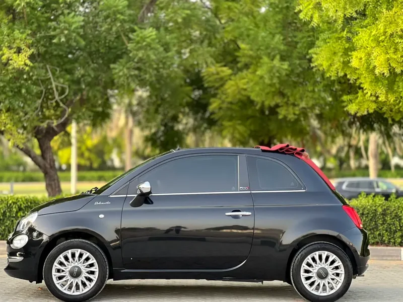 2022 Fiat 500 4 Cylinders Petrol Engine Black Beige Hatchback GCC Specs Fun and Stylish City Car