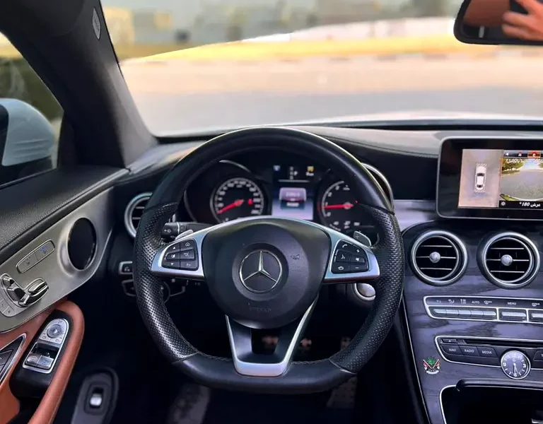 2018 Mercedes-Benz C-Class C200 Coupe 4 Cylinders Petrol Engine White Beige Coupe GCC