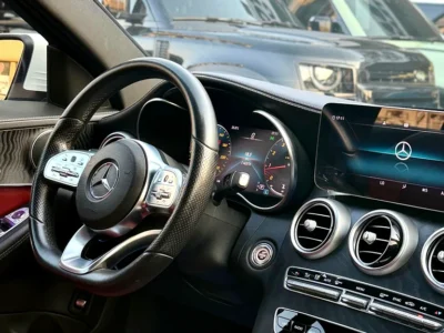 2020 Mercedes-Benz C-Class C200 4 Cylinders Petrol Engine White Red Coupe GCC Specs