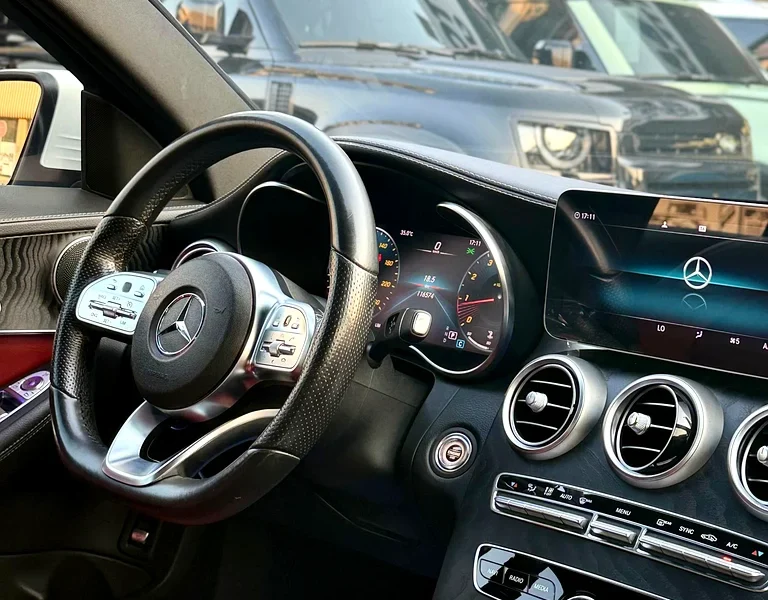 2020 Mercedes-Benz C-Class C200 4 Cylinders Petrol Engine White Red Coupe GCC Specs