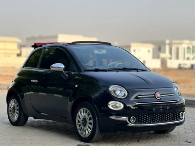 2022 Fiat 500 4 Cylinders Petrol Engine Black Beige Hatchback GCC Specs Fun and Stylish City Car