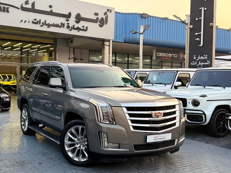2017 Cadillac Escalade Premium 8 Cylinders Petrol Engine Gold Brown SUV GCC Specs