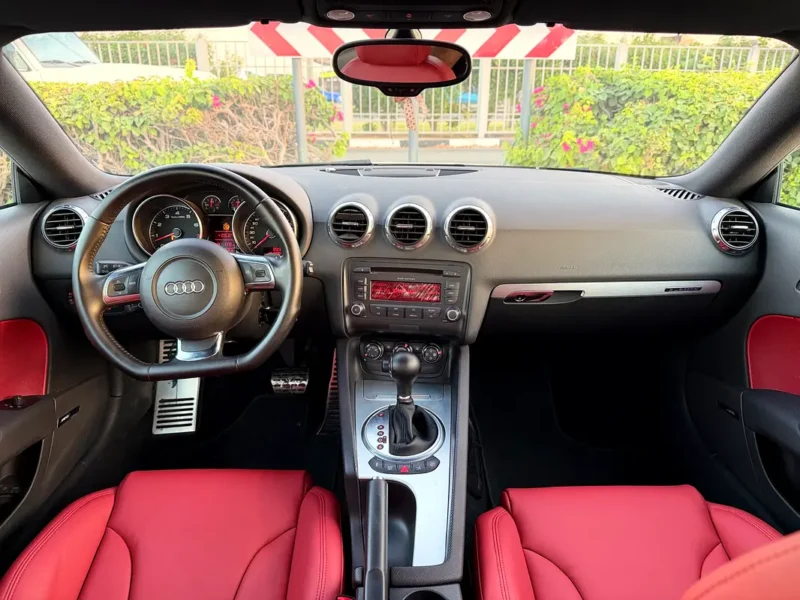 2008 Audi TT 45 TFSI S line Package 4 Cylinders Petrol Engine White Red Coupe GCC Specs