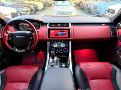 2019 Land Rover Range Rover Sport SVR 8 Cylinders Petrol Engine White Red SUV Automatic