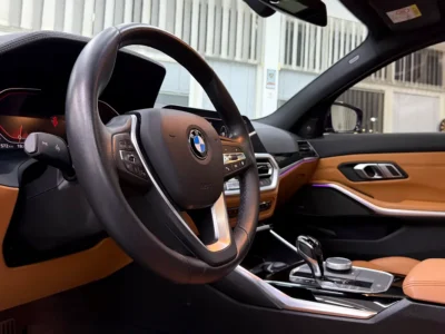 2020 BMW 3-Series 330i 4 Cylinders Petrol Engine Blue Brown Sedan GCC Specs Perfect Condition