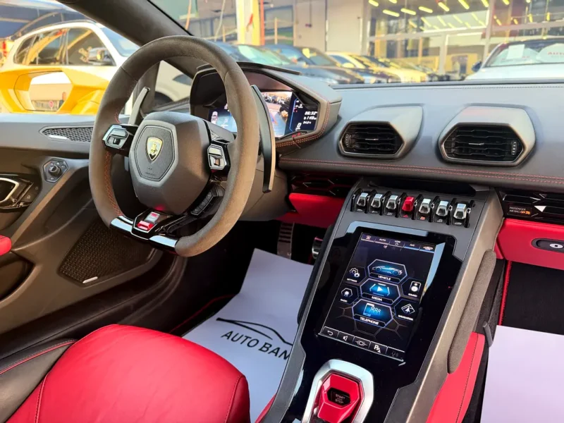 2022 Lamborghini Huracan EVO Spyder 10 Cylinders Petrol Engine Yellow Red Convertible