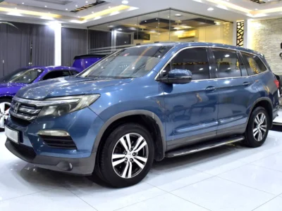 2016 Honda Pilot EX 6 Cylinders Petrol Engine Blue Beige SUV GCC Specs Automatic