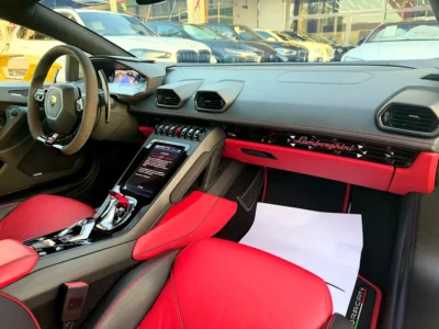 2022 Lamborghini Huracan EVO Spyder 10 Cylinders Petrol Engine Yellow Red Convertible