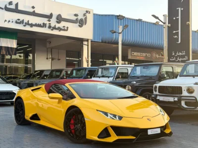 2022 Lamborghini Huracan EVO Spyder 10 Cylinders Petrol Engine Yellow Red Convertible