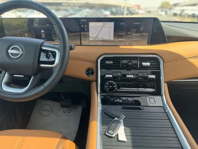 2026 Nissan Patrol LE TITANUM 3.5-liter TWIN TURBO V6 Petrol Engine White Tan SUV GCC Specs