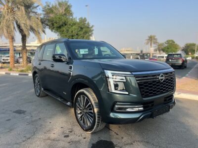 2026 Nissan Patrol LE PLATINUM AT 3.5-liter V6 Twin Turbo Green Tan SUV GCC Specs