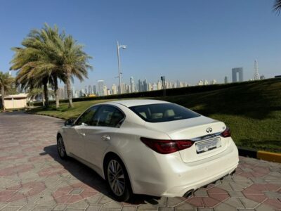 2024 Infiniti Q50 LUXE 3.0 Litres 6 Cylinders Petrol Engine White Beige Sedan GCC Specs