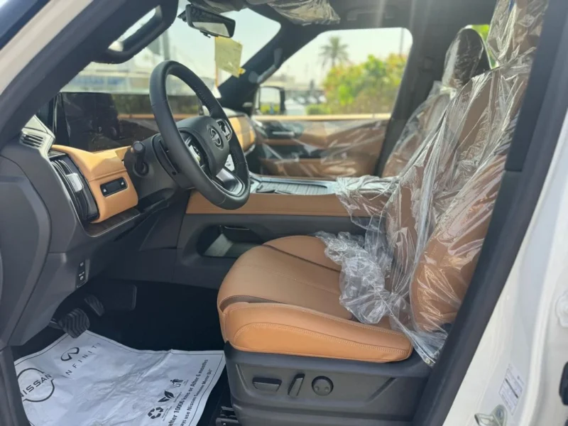 2026 Nissan Patrol LE TITANUM 3.5-liter TWIN TURBO V6 Petrol Engine White Tan SUV GCC Specs