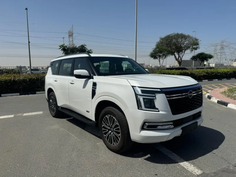 2026 Nissan Patrol LE TITANUM 3.5-liter TWIN TURBO V6 Petrol Engine White Tan SUV GCC Specs