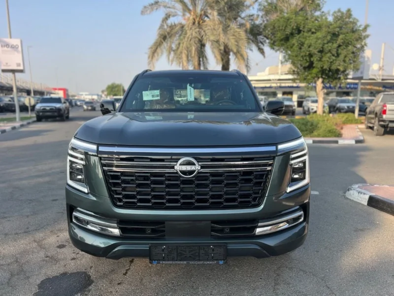 2026 Nissan Patrol LE PLATINUM AT 3.5-liter V6 Twin Turbo Green Tan SUV GCC Specs