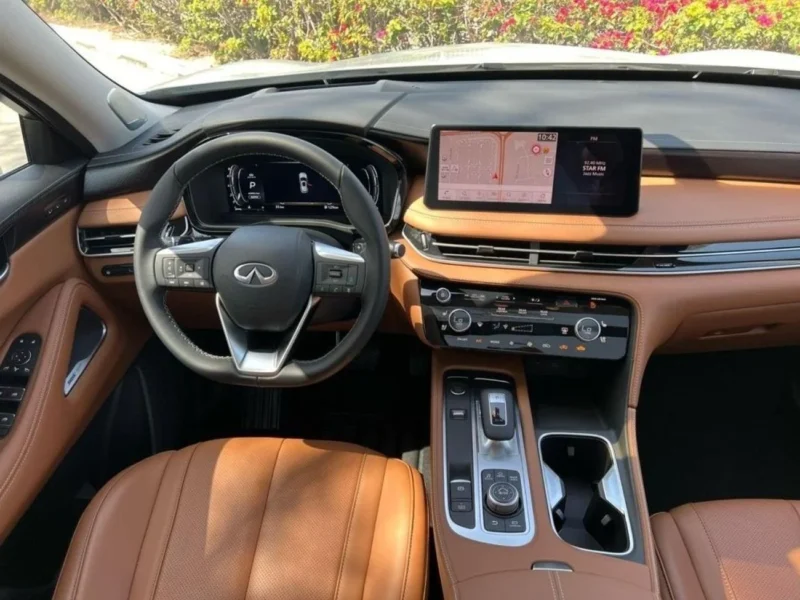 2024 Infiniti QX60 SENSORY 3.6 Litres 6 Cylinders Engine White Tan SUV GCC Specs
