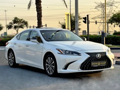 2023 Lexus ES-Series ES 350 Platinum 6 Cylinders Petrol Engine White Tan Sedan GCC Specs