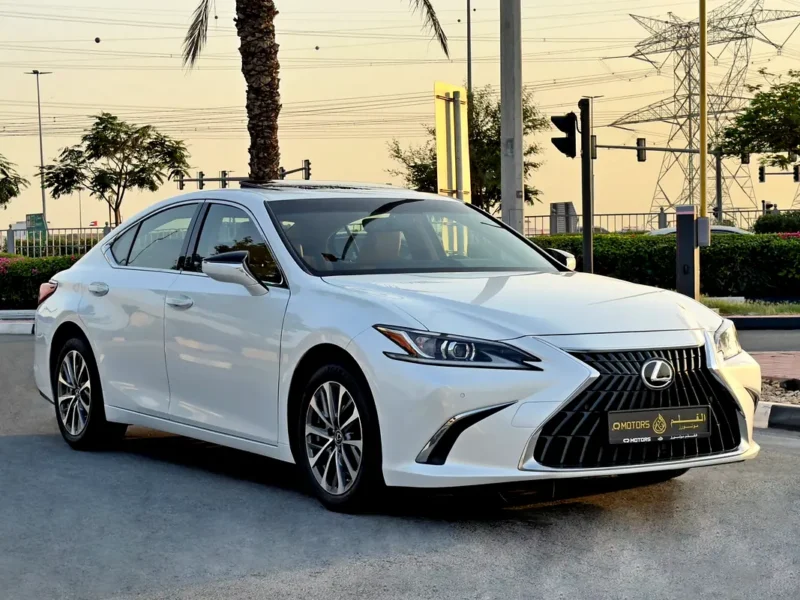 2023 Lexus ES-Series ES 350 Platinum 6 Cylinders Petrol Engine White Tan Sedan GCC Specs