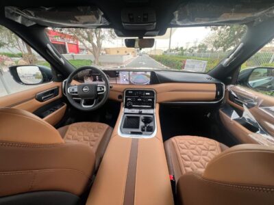 2026 Nissan Patrol LE PLATINUM 3.5-liter V6 Twin Turbo Grey Tan SUV GCC Specs