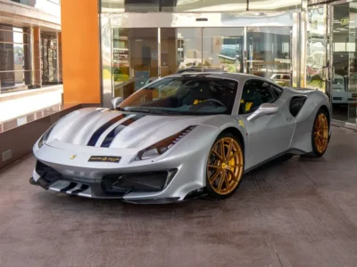 2019 FERRARI 488 PISTA 8 Cylinders Petrol Engine Silver Black Sports Car GCC Specs