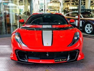 2022 FERRARI 812 COMPETIZIONE 6.5-liter naturally aspirated V12 Engine Red Black Sports Car