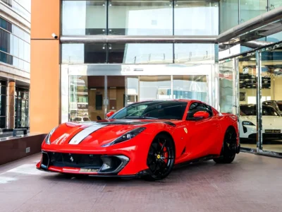 2022 FERRARI 812 COMPETIZIONE 6.5-liter naturally aspirated V12 Engine Red Black Sports Car