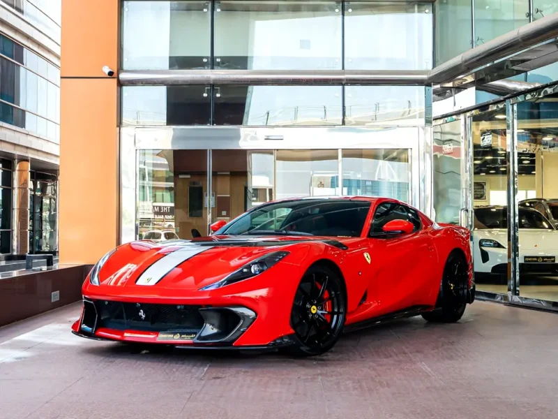 2022 FERRARI 812 COMPETIZIONE 6.5-liter naturally aspirated V12 Engine Red Black Sports Car