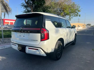 2026 Nissan Patrol SE TITANUM 3.8-liter V6 Petrol Engine White Tan SUV GCC Automatic
