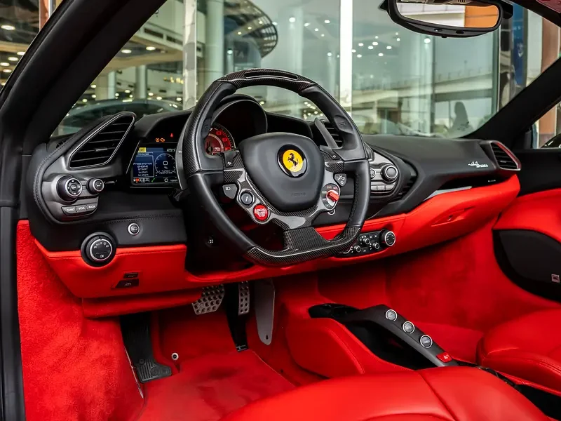 2018 FERRARI 488 SPIDER 8 Cylinders Petrol Engine Black Red Sports Car Automatic