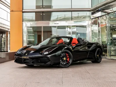2018 FERRARI 488 SPIDER 8 Cylinders Petrol Engine Black Red Sports Car Automatic