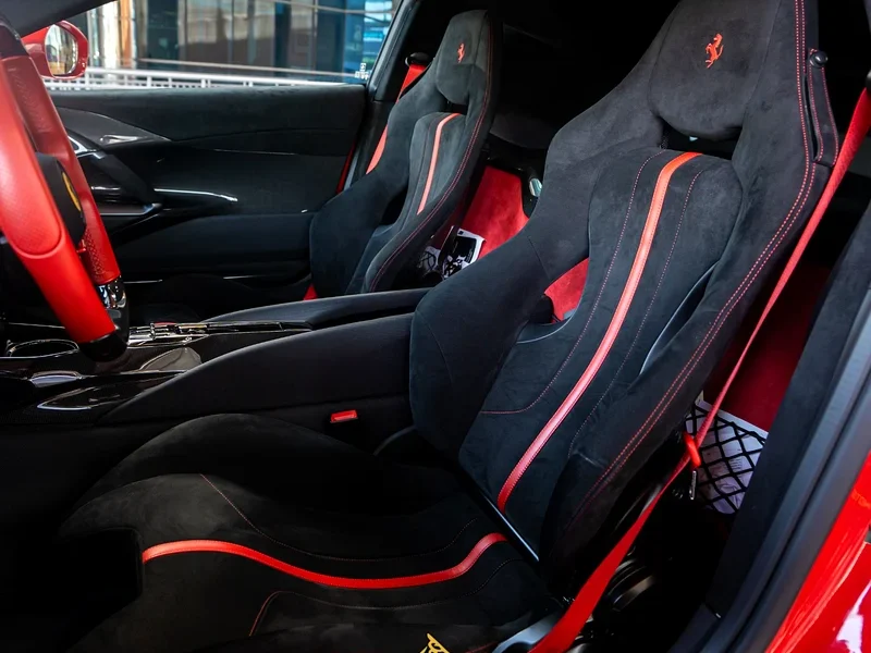 2022 FERRARI 812 COMPETIZIONE 6.5-liter naturally aspirated V12 Engine Red Black Sports Car