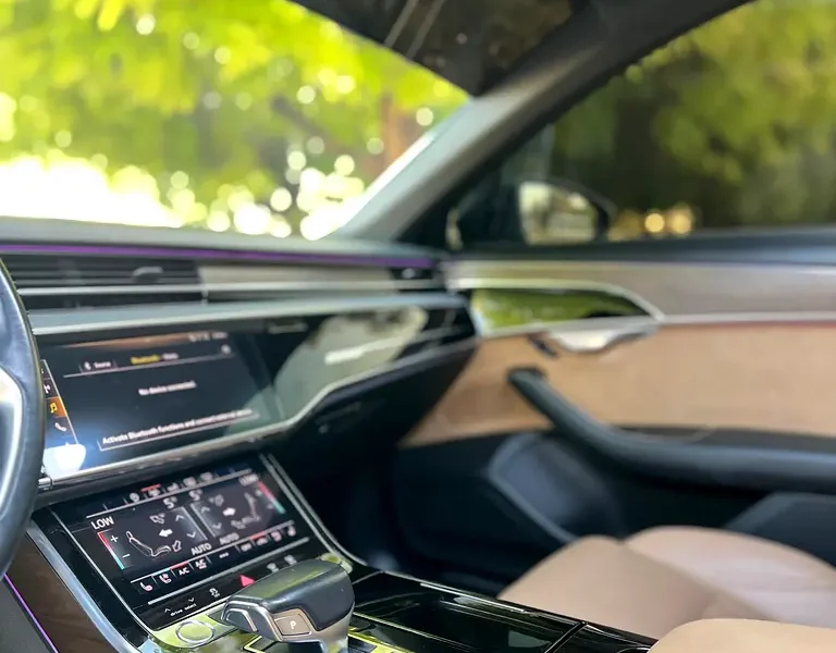 2019 Audi A8 3.0 TFSI 6 Cylinders Petrol Engine Black Beige Sedan GCC Specs Automatic