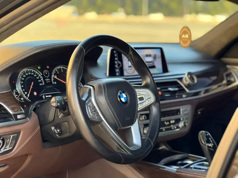 2016 BMW 7-Series 730i 4 Cylinders Petrol Engine Black Brown GCC Specs Automatic