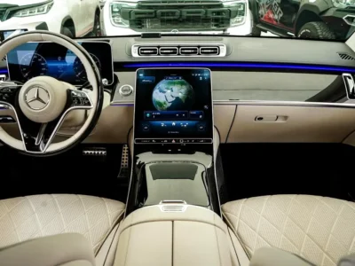 2021 Mercedes-Benz S-Class S 500 6 Cylinders Petrol Engine Black Beige Sedan Automatic