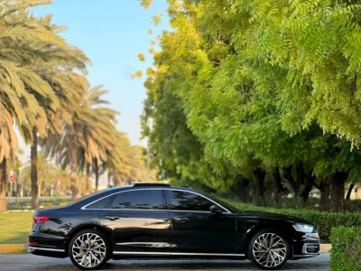 2019 Audi A8 3.0 TFSI 6 Cylinders Petrol Engine Black Beige Sedan GCC Specs Automatic