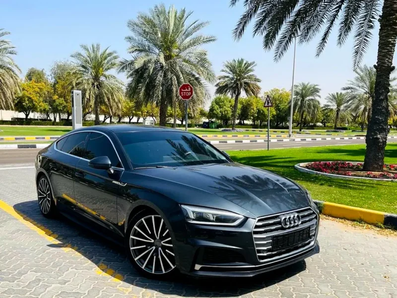 2018 Audi A5 40 TFSI 4 Cylinders Petrol Engine Grey Brown Sedan GCC Specs Excellent Condition
