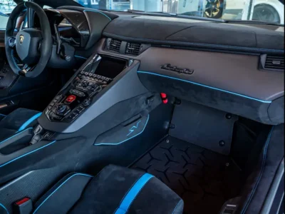 2017 Lamborghini Aventador LP 750-4 Superveloce 6.5L V12 Engine Blue Black Hard Top Convertible