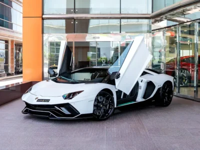 2022 Lamborghini Aventador LP 780-4 Ultimae 12 Cylinders Petrol Engine White Black Sports Car