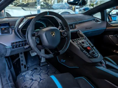 2017 Lamborghini Aventador LP 750-4 Superveloce 6.5L V12 Engine Blue Black Hard Top Convertible