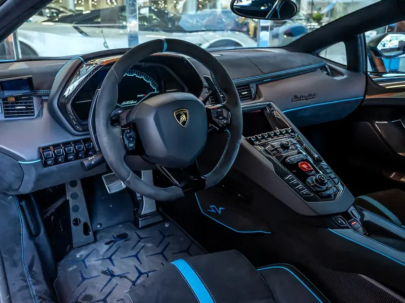 2017 Lamborghini Aventador LP 750-4 Superveloce 6.5L V12 Engine Blue Black Hard Top Convertible