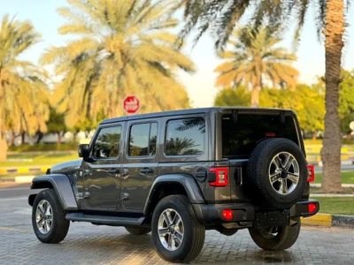 2021 Jeep Wrangler Unlimited Sahara 6 Cylinders Petrol Engine Grey Black SUV GCC Specs