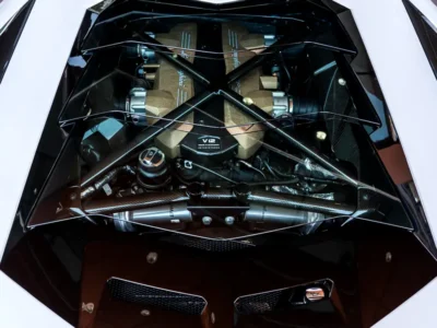 2022 Lamborghini Aventador LP 780-4 Ultimae 12 Cylinders Petrol Engine White Black Sports Car