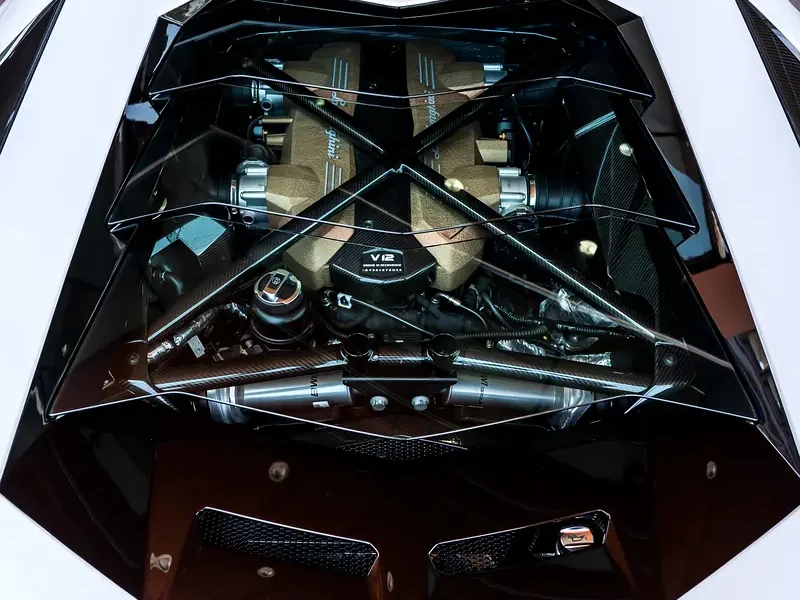 2022 Lamborghini Aventador LP 780-4 Ultimae 12 Cylinders Petrol Engine White Black Sports Car